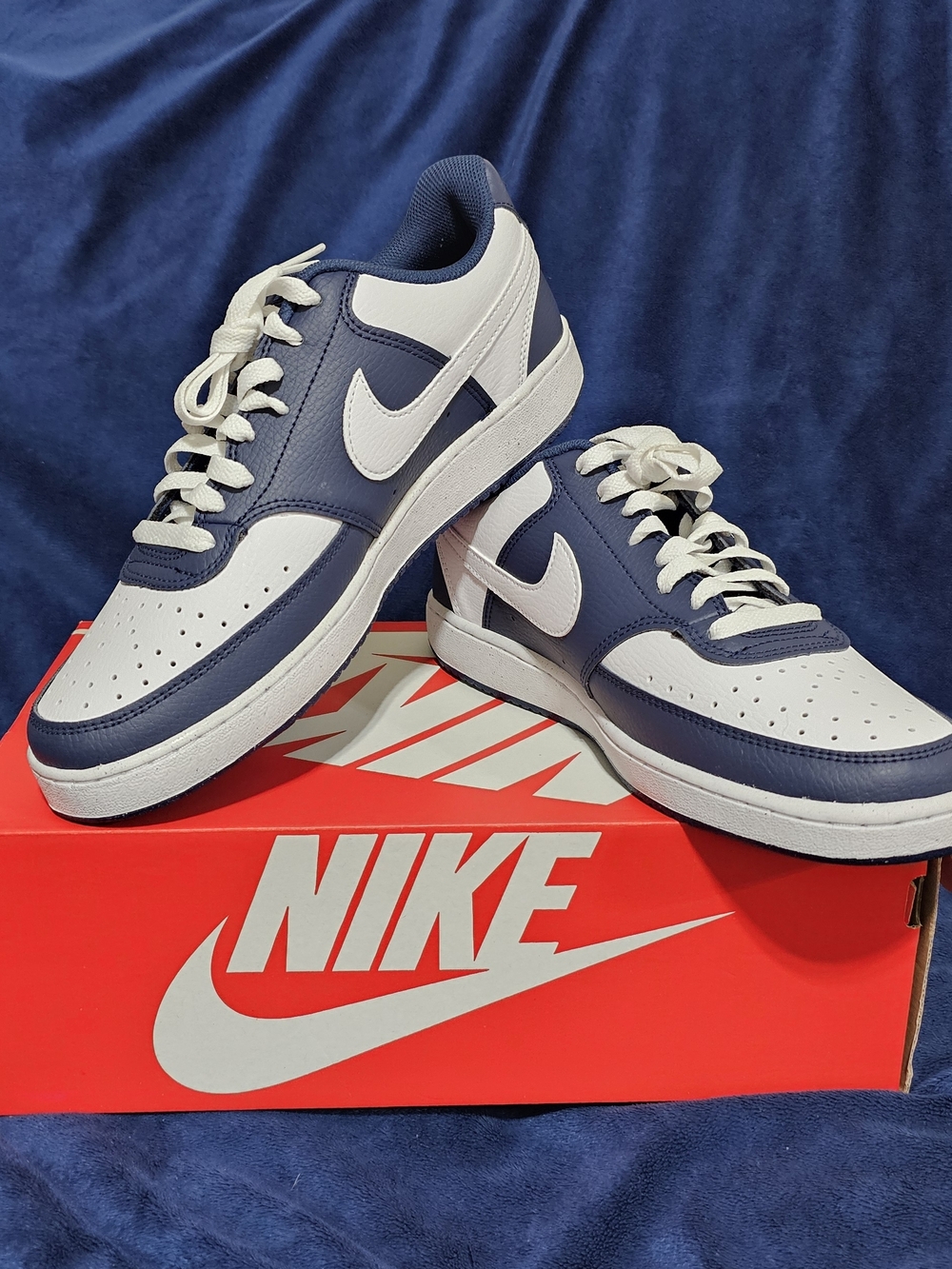Nike Men's Low-Top Sneakers - Navy and White